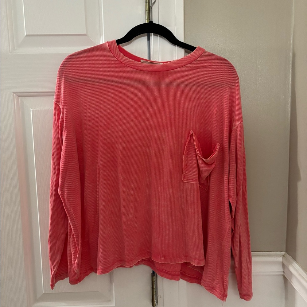 Zenana Women's Pink Long Sleeve Top